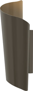 24"H Surf 2-Light Wall Outdoor Bronze