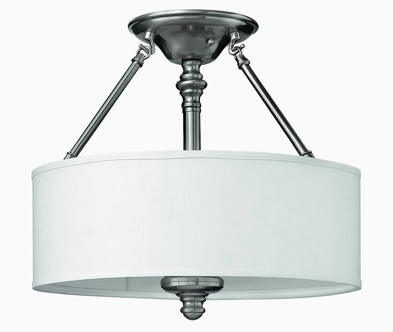 Hinkley Sussex 3-Light Semi-Flush Mount Fixture Brushed Nickel 4791BN