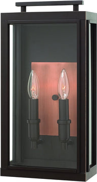 17"H Sutcliffe 2-Light Outdoor Wall Light Oil Rubbed Bronze 2914OZ