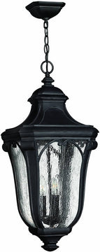 12"W Trafalgar 3-Light Outdoor Pendant Museum Black