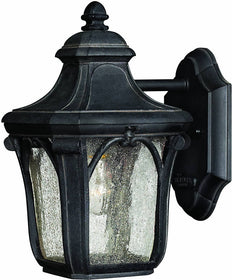 10"H Trafalgar 1-Light Outdoor Wall Lantern Museum Black