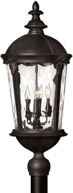 30"H Windsor 4-Light Post Outdoor Black
