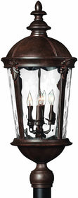 30"H Windsor 4-Light Large Outdoor Post Lantern River Rock