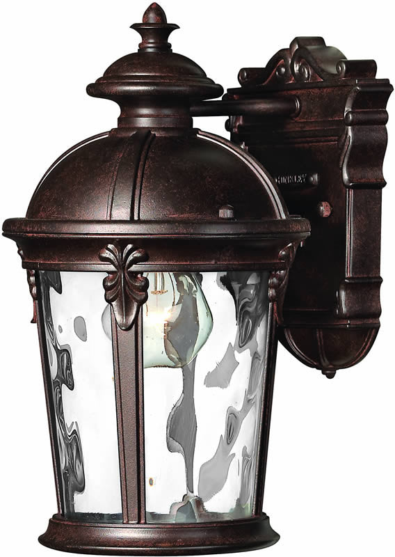 Hinkley Windsor 1-Light Outdoor Wall Lantern River Rock 1890RK