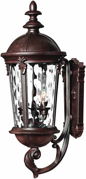 26"H Windsor 3-Light Outdoor Wall Lantern River Rock
