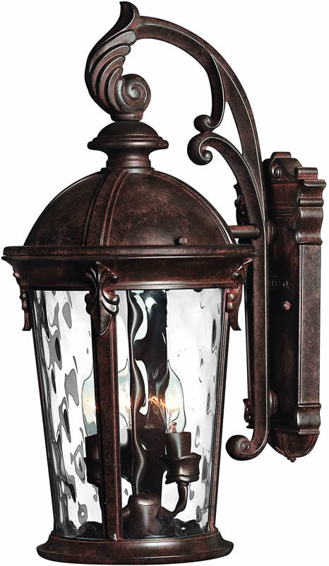 Hinkley Windsor 3-Light Outdoor Wall Lantern River Rock 1898RK