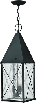 10"W York 3-Light Outdoor Pendant Black