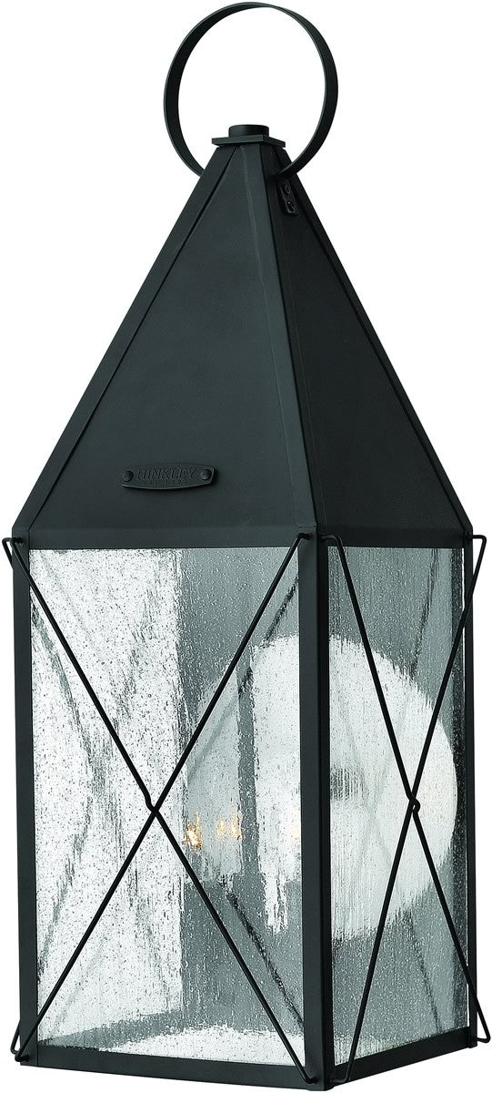 25"H York 3-Light Large Outdoor Wall Lantern Black