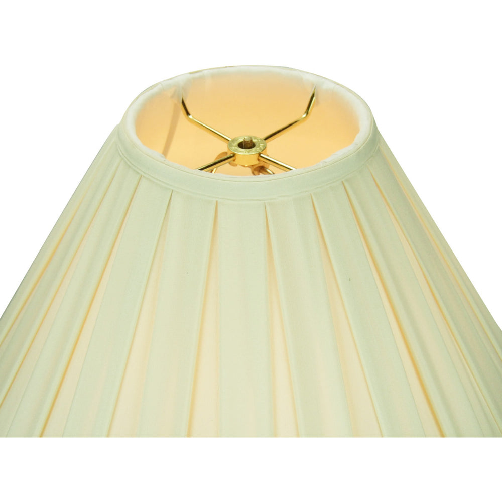 Hardback Box Pleat Coolie Eggshell Shantung/White Liner Spider Fitter