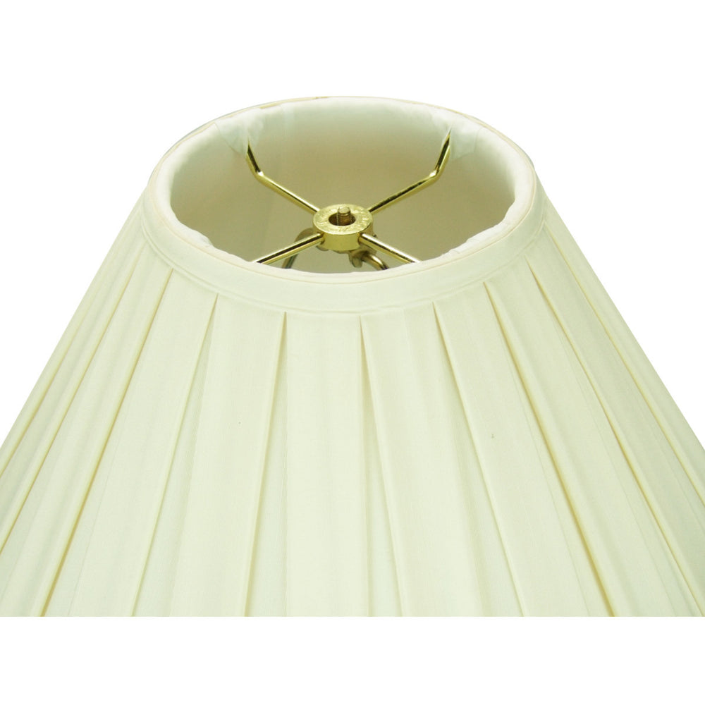 Hardback Box Pleat Coolie Eggshell Shantung/White Liner Spider Fitter