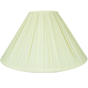 18"W x 11"H Eggshell Softback Box Pleat Coolie with Linen White Liner