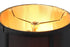 HomeConcept 8 T x 16 B x 12 H Bold Black with Gold Lining Bell Lamp shade 081612BLBK