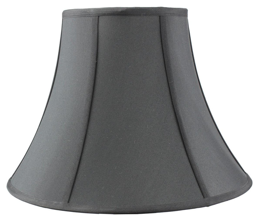 HomeConcept 8 T x 16 B x 12 H Bold Black with Gold Lining Bell Lamp shade 081612BLBK