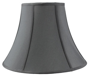 16"W x 12"H Bold Black with Gold Lining Bell Lamp shade