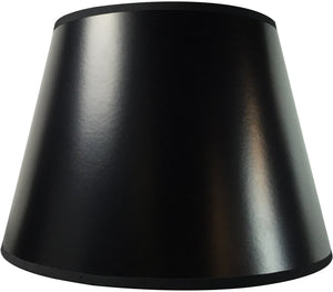 13"W x 9"H Black Parchment Gold-Lined Floor Lampshade