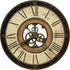 Howard Miller Brass Works Wall Clock Antique Brass with Worn Dial 625542