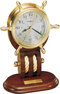 13"H Britannia Table Clock Brass