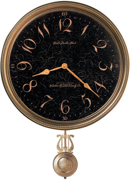 21"H Paris Night Wall Clock Antique Brass