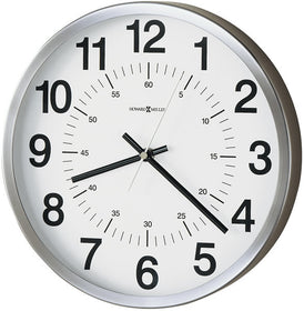 12"H Easton Wall Clock Spun Nickel