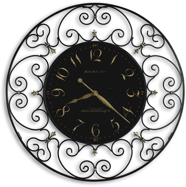 Howard Miller Joline Wrought Iron Clock Black Iron 625367