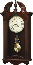 26"H Malia Tall Wall Clock in Cherry Bordeaux