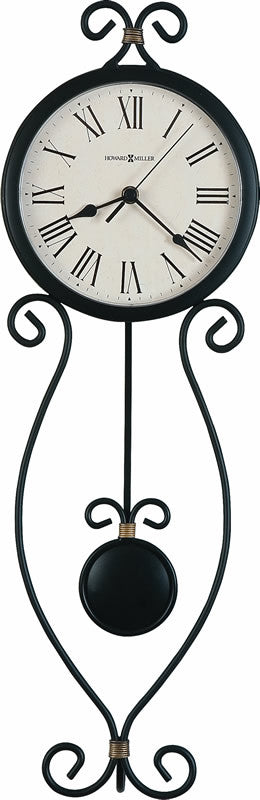 Howard Miller Ivana Tall Wall Clock in Antique Black 625495