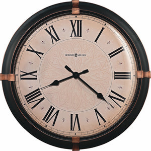 24"H Atwater Wall Clock in Dark Rubbed Bronze