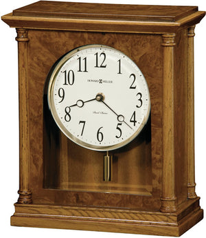 12"H Carly Mantel Clock Golden Oak