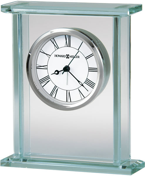 7"H Cooper Table-top Clock Polished Chrome and Silver