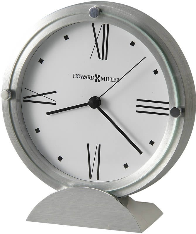 Howard Miller Simon II Tabletop Clock Brushed Aluminum 645671