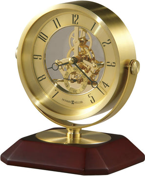 7"H Soloman Tabletop Clock Brushed Brass