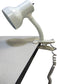 LampsUSA Satco Adjustable Gooseneck Clip-On Lamp White 76227WHT