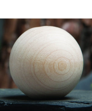 1"H Natural Wood Ball Finial