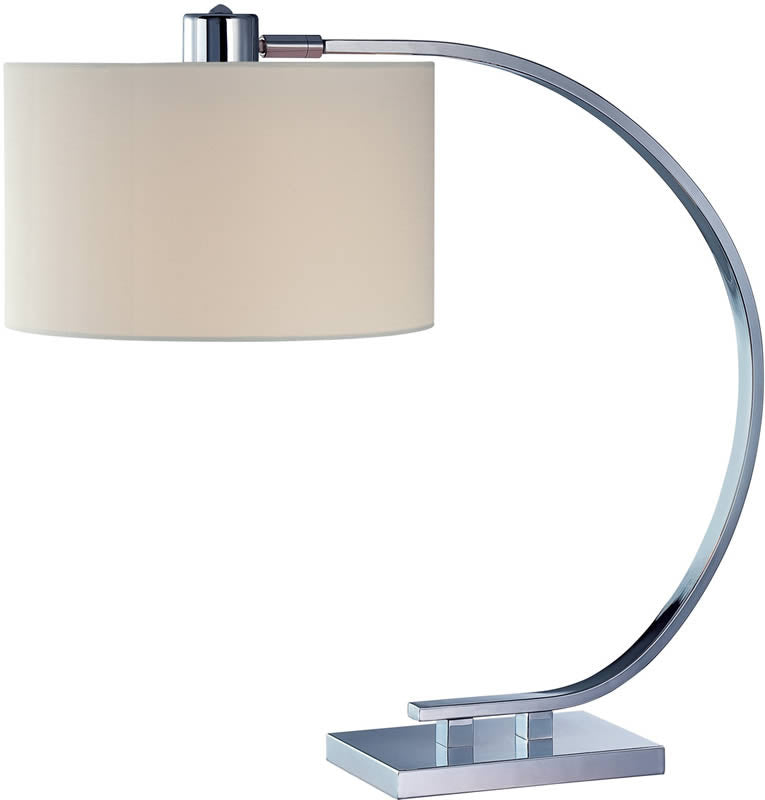 Lite Source Axis Fluorescent Table Lamp Chrome/White LS21652