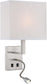 Lite Source Columbo 2-Light Wall Sconce Polished Silver LS16979