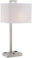 Lite Source Contento 1-Light Table Lamp Polished Steel