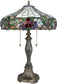 Lite Source Everley 2-Light Fluorescent Table Lamp Antique Brass brown CF41236