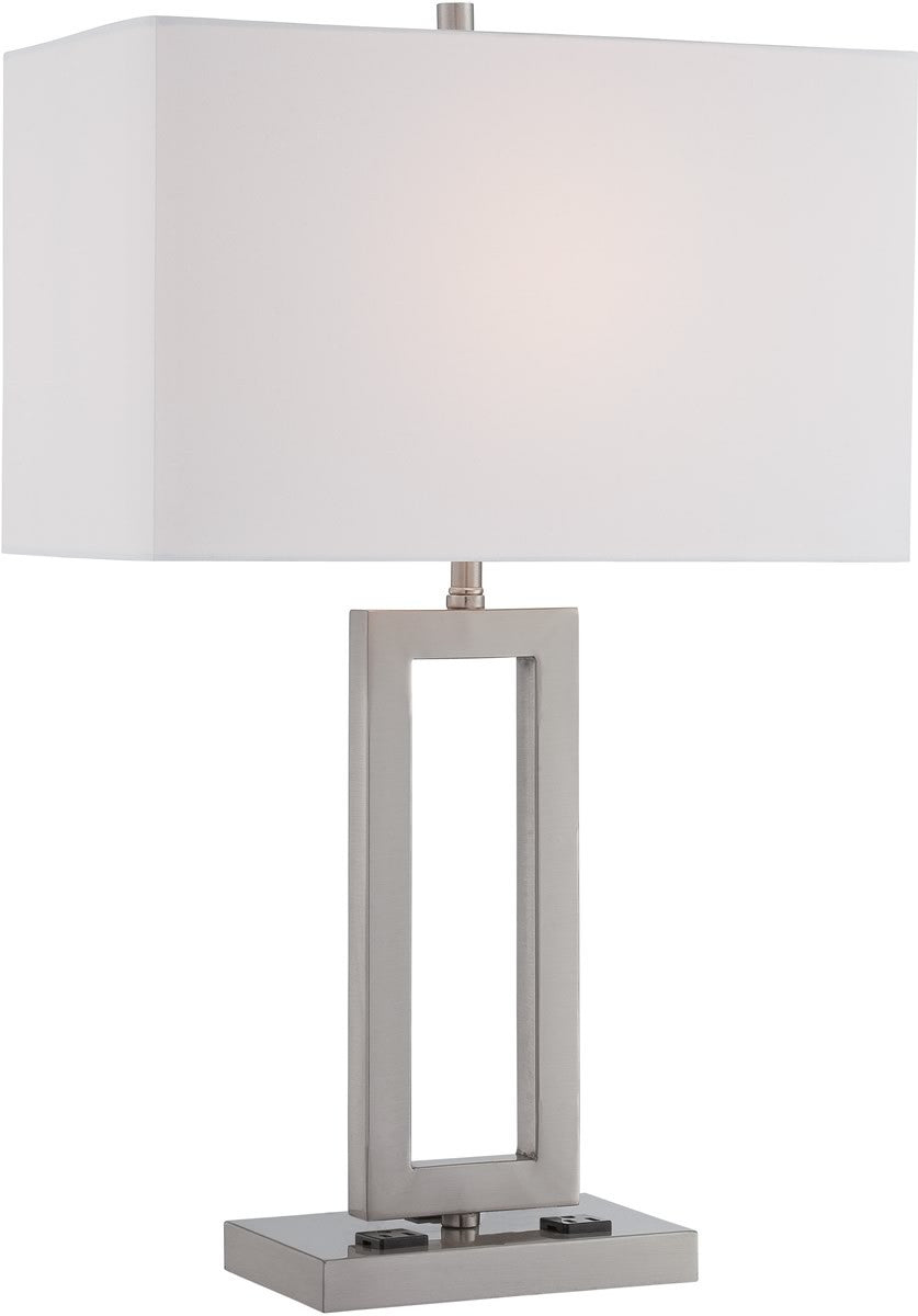 26"H Fiadi 1-Light Table Lamps Polished Silver