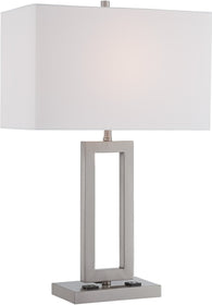26"H Fiadi 1-Light Table Lamps Polished Silver