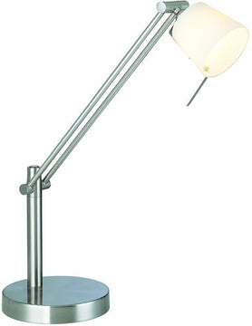 24"H Fiona Halogen Desk Table Lamp Polished Steel