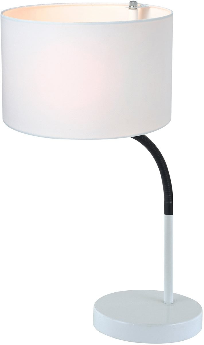 Lite Source Gillian 1-Light Table Lamp White LS22623
