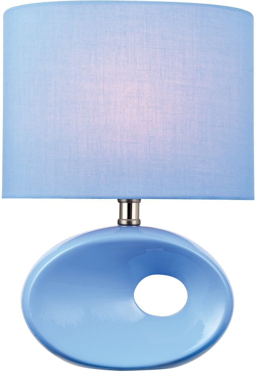Lite Source Hennessy II 1-Light Table Lamp Blue Ceramic LS22315LBLU