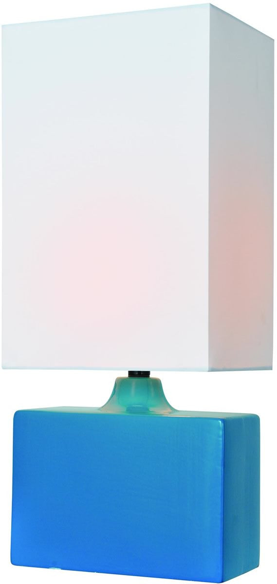 Lite Source Kara 1-Light Table Lamp Aqua LS22378AQUA