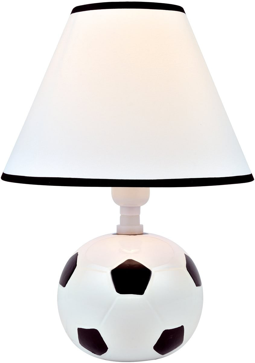 Lite Source Kick Me 1-Light Fluorescent Table Lamp Soccer Ceramic IK6102