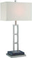 Lite Source Lexine 1-Light Fluorescent Table Lamp Polished Steel LS22457