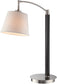 Lite Source Lucio 1-Light Desk Lamp Polished Steel LS21868