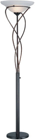 71"H Majesty Torchiere with Large Swirl Bronze