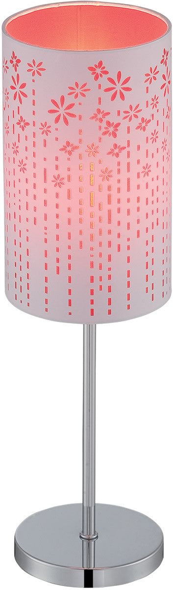 Lite Source Poppy 1-Light Table Lamps Chrome LS22720RED