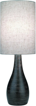 17"H Quatro 1-Light Fluorescent Table Lamp Brushed Dark Bronze