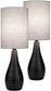 Lite Source Quatro 2-Light Set of 2 Table Lamp Brushed Dark Bronze LS29972PK